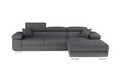 Coltar extensibil dreapta 4 locuri ELTAP, Armd-77, Armando, 289x203x85 cm, lemn/poliester, gri inchis