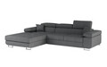 Coltar extensibil stanga 4 locuri ELTAP, Armd-81, Armando, 289x203x85 cm, lemn/poliester, gri inchis