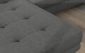Coltar extensibil stanga 4 locuri ELTAP, Armd-81, Armando, 289x203x85 cm, lemn/poliester, gri inchis