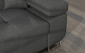Coltar extensibil stanga 4 locuri ELTAP, Armd-81, Armando, 289x203x85 cm, lemn/poliester, gri inchis