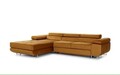 Coltar extensibil stanga 4 locuri ELTAP, Armd-87, Armando, 289x203x85 cm, lemn/poliester, mustar