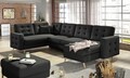 Coltar extensibil reversibil 5 locuri ELTAP, AsdU-05, Asgard, 326x202x93 cm, lemn/poliester, negru