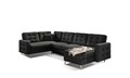 Coltar extensibil reversibil 5 locuri ELTAP, AsdU-05, Asgard, 326x202x93 cm, lemn/poliester, negru