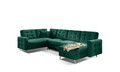 Coltar extensibil reversibil 5 locuri ELTAP, AsdU-23, Asgard, 326x202x93 cm, lemn/poliester, verde inchis