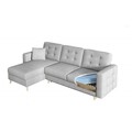 Coltar extensibil reversibil 3 locuri ELTAP, AsgL-09, Asgard, 248x162x93 cm, lemn/poliester, roz deschis