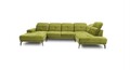 Coltar stanga 6 locuri ELTAP, LT-66SOF, Bretan, 350x205x107 cm, lemn/poliester, maro inchis