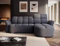 Coltar extensibil dreapta 3 locuri ELTAP, Beneth, 301x185x115 cm, lemn/poliester, albastru