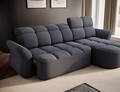 Coltar extensibil dreapta 3 locuri ELTAP, Beneth, 301x185x115 cm, lemn/poliester, albastru