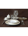 Serviciu de masa 18 piese, Excalibur, Brandani, portelan New Bone China