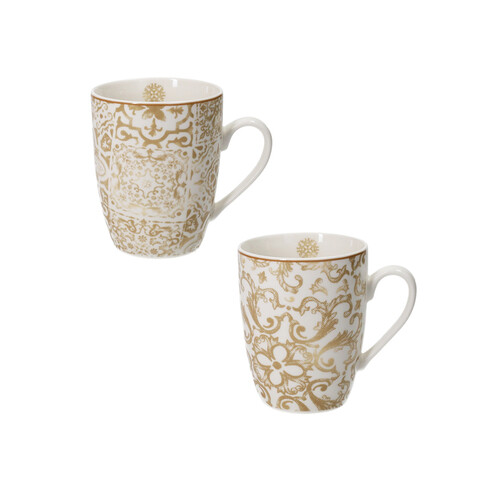 Set 2 cani, Excalibur, Brandani, D8x11 cm, 250 ml, portelan New Bone China