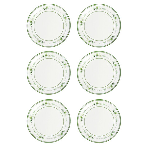 Set 6 farfurii mici pentru servire, Flora, Brandani, D15.5 cm, portelan New Bone China