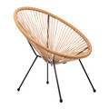 Scaun pentru gradina Acapulco Fiesta, Homla, 71x71x80 cm, metal/plastic, natur