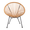 Scaun pentru gradina Acapulco Fiesta, Homla, 71x71x80 cm, metal/plastic, natur