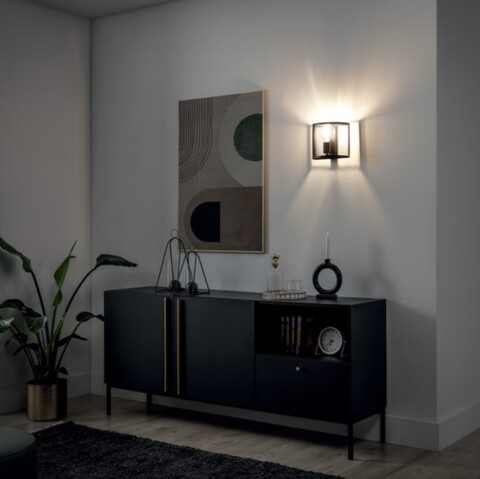 Aplica de perete ELTAP, Gormar, 22x13x20 cm, 1xE27, 15W, otel, negru