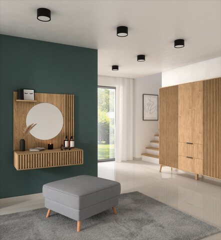 Plafoniera ELTAP, Vallum, 15x9 cm, 25W, otel, negru