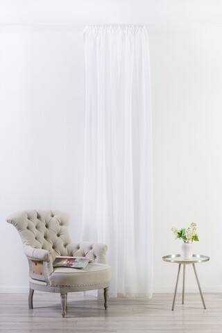 Perdea Mendola Interior, Batiste, 140x245 cm, poliester, alb