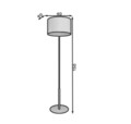 Lampadar ELTAP, Vespillo, 40x150 cm, 1xE27, 15W, otel/PVC, verde/auriu