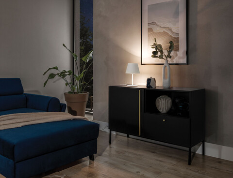 Lampa de masa ELTAP, Vespillo, 20x33 cm, 1xE27, 15W, otel/PVC, alb