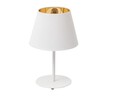 Lampa de masa ELTAP, Vespillo, 20x33 cm, 1xE27, 15W, otel/PVC, alb/auriu