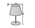 Lampa de masa ELTAP, Vespillo, 20x33 cm, 1xE27, 15W, otel/PVC, verde/auriu