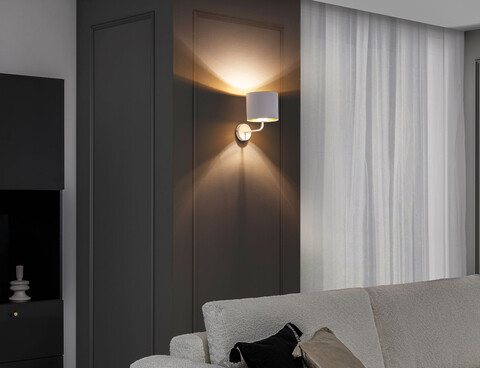 Aplica de perete ELTAP, Vespillo, 26x18x24 cm, 1xE27, 15W, otel/PVC, alb/auriu