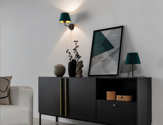 20x20x23 cm, Verde/Auriu