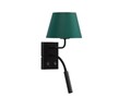 Aplica de perete ELTAP, Vespillo, 26x18x38 cm, 1xE27, 1xG9, 15W/8W, otel/PVC, verde/auriu