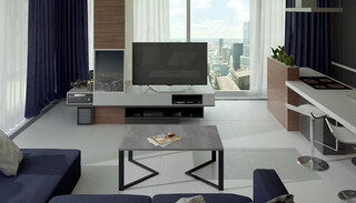 90x60x42 cm, Negru/Gri