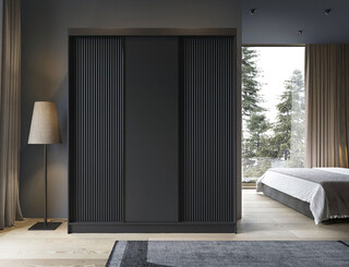 180x60x220 cm, Negru