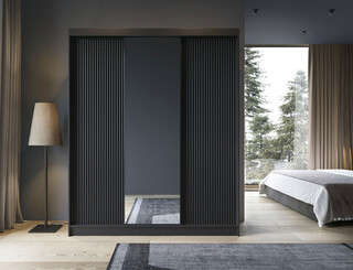 180x60x220 cm, Negru