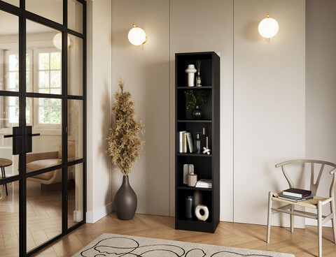 Raft de perete ELTAP, Craft, 40x40x180 cm, PAL/PVC, negru