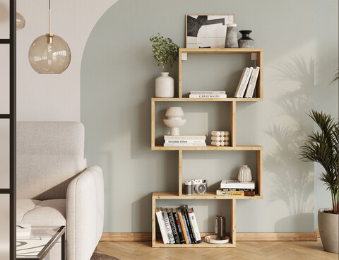 Raft de perete ELTAP, Egurro, 80x20x144 cm, PAL/PVC, stejar