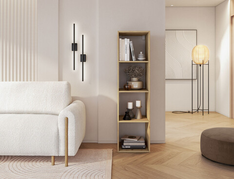 Raft de perete ELTAP, Figgi, 30x38x147 cm, PAL/PVC, stejar