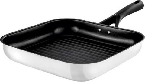 Tigaie grill, Pyrex, Expert Touch, 28 x 28 cm, inox