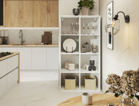 Raft de perete ELTAP, Postto, 80x40x150 cm, PAL/PVC, alb