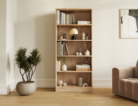 Raft de perete ELTAP, Seilf, 80x40x180 cm, PAL/PVC, stejar