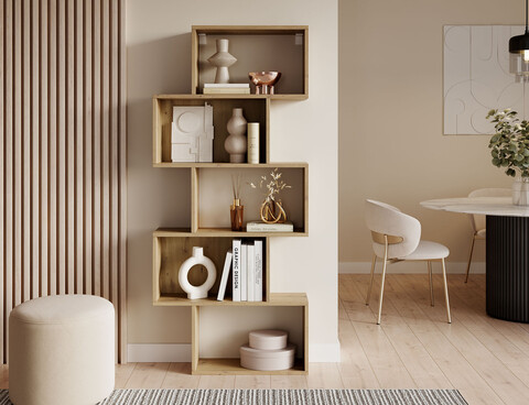 Raft de perete ELTAP, Sottis, 80x20x180 cm, PAL/PVC, stejar