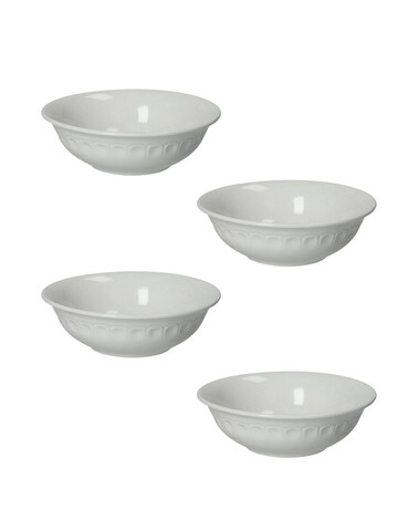 Set 4 boluri, Senzatempo, Brandani, D13x4 cm, portelan New Bone China