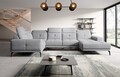 Coltar stanga 6 locuri ELTAP, LT-04SO, Neviro, 350x201x77 cm, lemn/poliester, gri deschis