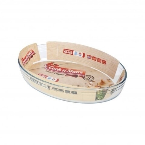 Vas oval, Pyrex, Cook N'Share, 21 x 30 cm, sticla termorezistenta