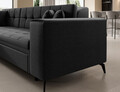 Coltar extensibil stanga 4 locuri ELTAP, Sol-03, Solange, 292x196x84 cm, lemn/poliester, negru
