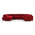 Coltar extensibil dreapta 6 locuri ELTAP, Th-101, Thiago, 342x208x88 cm, lemn/poliester, negru