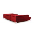 Coltar extensibil stanga 6 locuri ELTAP, Th-32, Thiago, 342x208x88 cm, lemn/poliester, gri deschis/alb