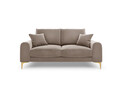 Canapea, Madara, Mazzini Sofas, 2 locuri, gold legs, 172x102x90 cm, catifea, bej