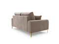 Canapea, Madara, Mazzini Sofas, 2 locuri, gold legs, 172x102x90 cm, catifea, bej