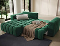 Coltar extensibil stanga 4 locuri ELTAP, Bon-07, Bonett, 250x175x92 cm, lemn/poliester, verde inchis