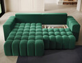 Coltar extensibil stanga 4 locuri ELTAP, Bon-07, Bonett, 250x175x92 cm, lemn/poliester, verde inchis