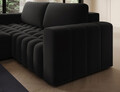 Coltar extensibil stanga 4 locuri ELTAP, Bon-10, Bonett, 250x175x92 cm, lemn/poliester, negru