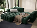 Coltar extensibil stanga 4 locuri ELTAP, Bon-12, Bonett, 250x175x92 cm, lemn/poliester, verde inchis