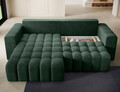 Coltar extensibil stanga 4 locuri ELTAP, Bon-12, Bonett, 250x175x92 cm, lemn/poliester, verde inchis